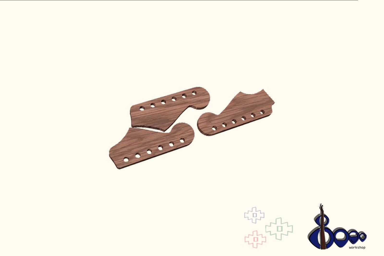 Fender headstock routing template (M-8/20)