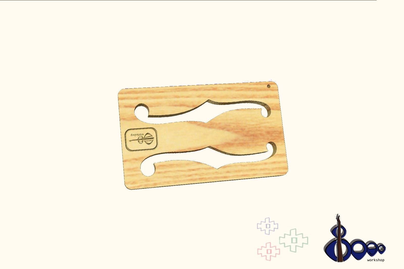 Gibson ES-355 F Holes Routing Template 1 Gibson ES-355 F holes routing template