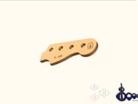 Headstock routing template for Fender P Bass AM