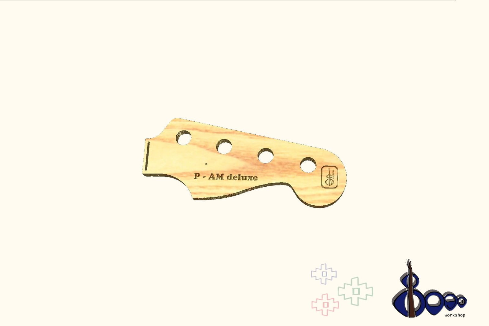 Headstock routing template for Fender P Bass AM Deluxe