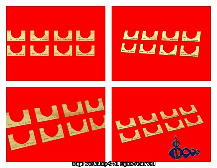 Neck profile templates for Acoustic/ Western guitars