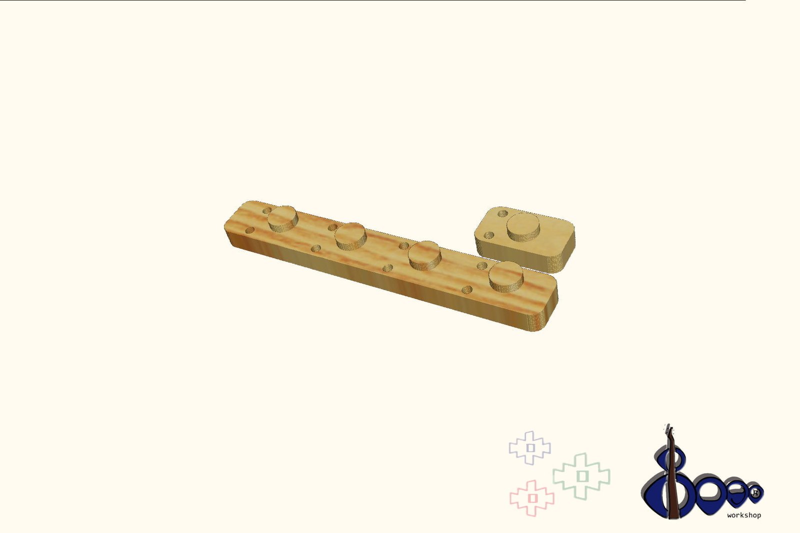 Schaller BM V tuners and tuners screws drilling template