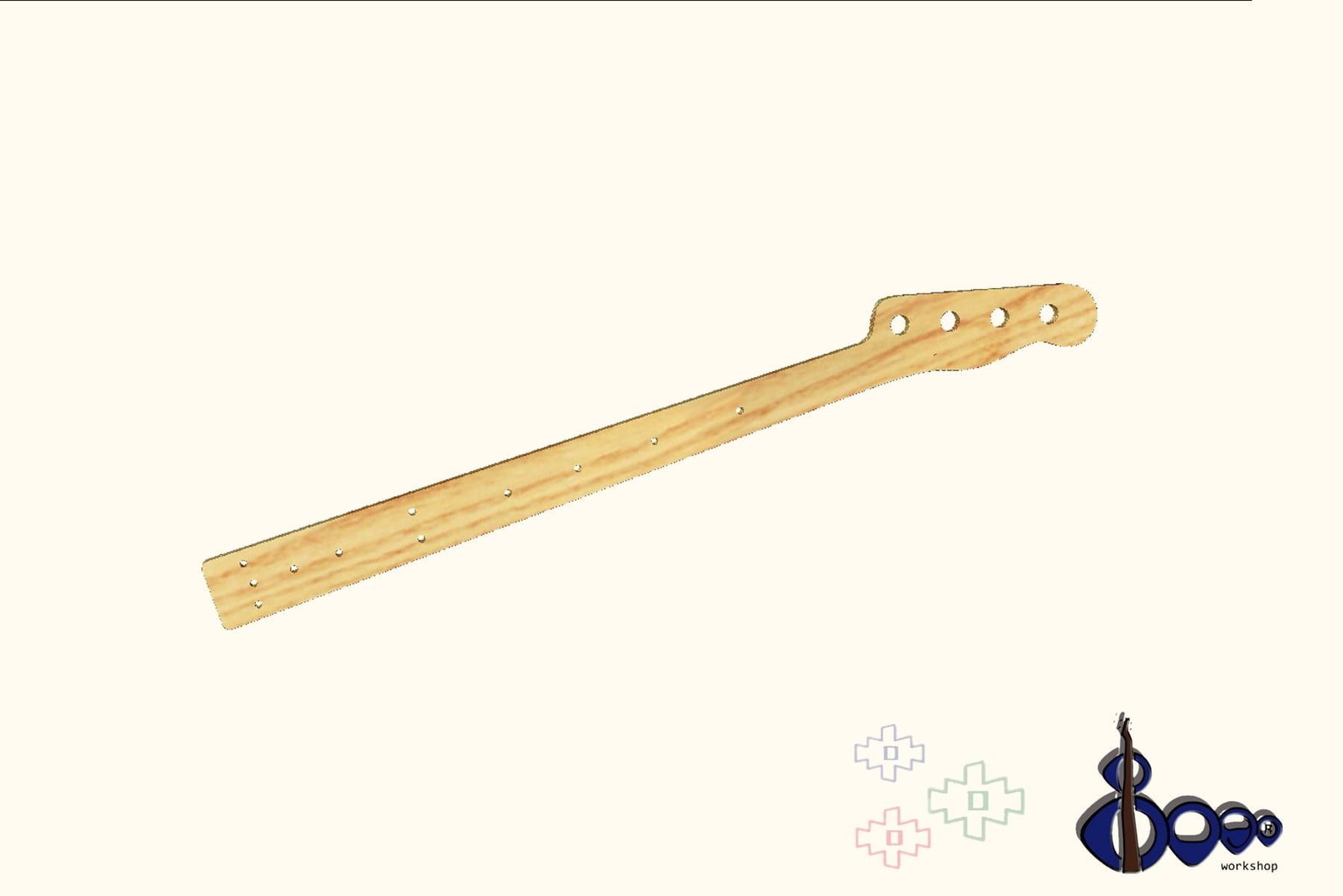 Telecaster bass neck routing template
