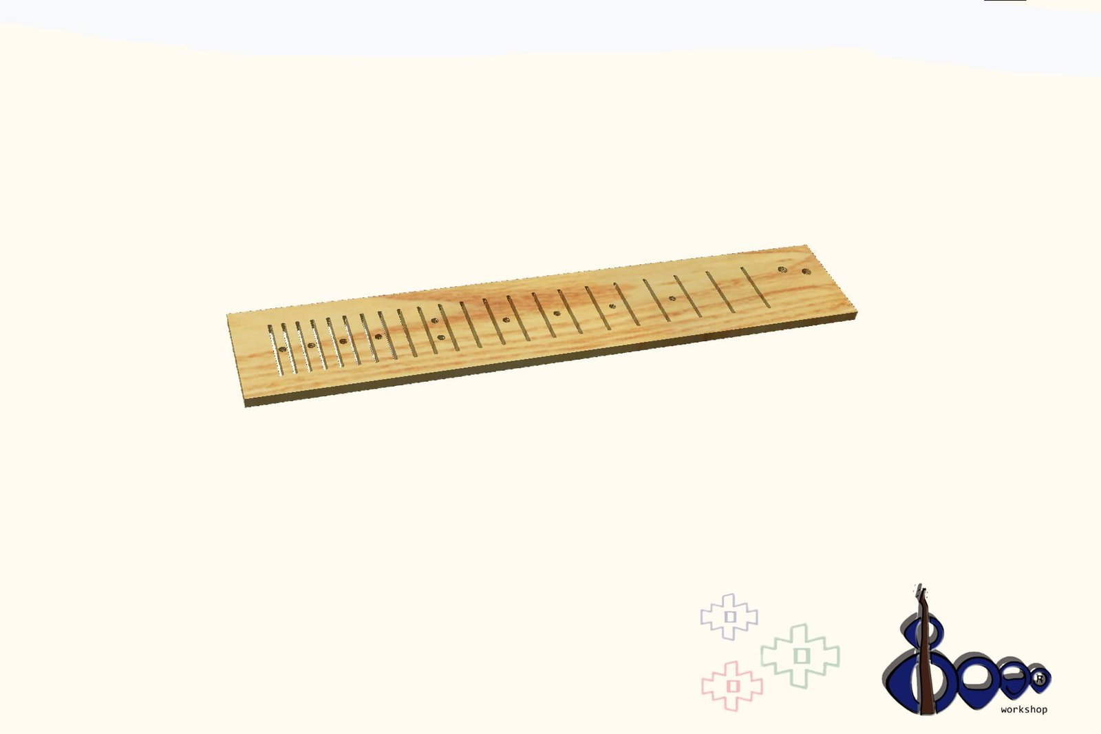 Telecaster fret slot marking template