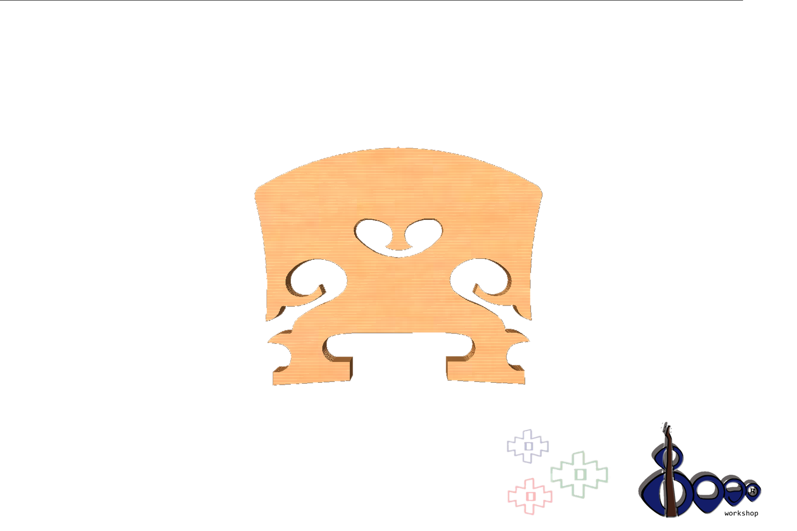 Dr G Premium Tourte Violin Bridge Half Size